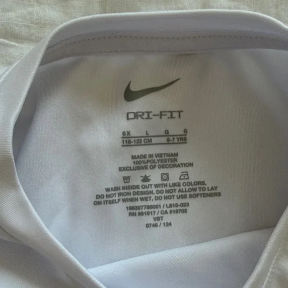 Nike White Crop Tee & Tan Floral Athletic Shorts Set - Picture 4 of 4